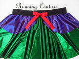Mermaid inspired green metallic/shimmery women's running skirt