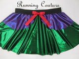 Mermaid inspired green metallic/shimmery women's running skirt