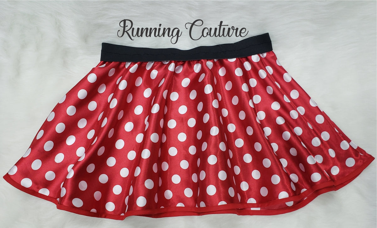 Minnie Mouse Red Polka Dot Running Skirt Red Polka Dot Skort Red