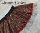 Ginger bread inspired sparkle running skirt