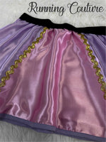 Satin Rapunzel inspired women's running skirt. Mother Gothel