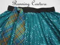 2X/3X Merida inspired circle sequins teal skirt