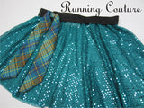 2X/3X Merida inspired circle sequins teal skirt