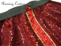 Mother Gothel inspired women's sparkle running skirt