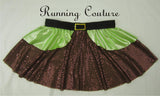 Dwarfs Lime inspired women's running skirt