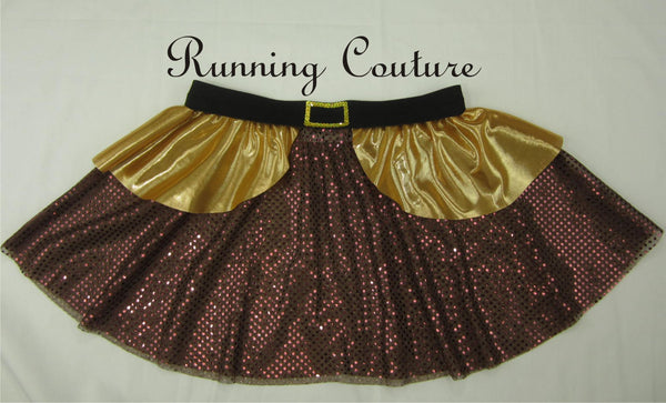 Dwarfs Gold inspired women's running skirt