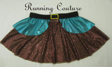 Dwarfs Turquoise inspired women's running skirt