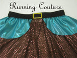 Dwarfs Turquoise inspired women's running skirt