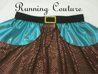 Dwarfs Turquoise inspired women's running skirt