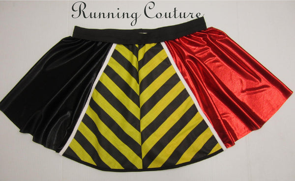 Queen of Hearts inspired women's shimmer/metallic running skirt