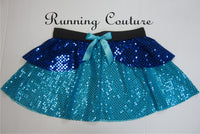 Fairy inspired sparkle women's running skirt. Make it blue