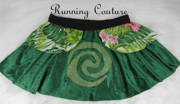 Te Fiti inspired women's velvet running skirt
