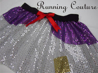 Arabian Nights Prince inspired sparkle women's running skirt