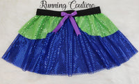 Alien or Photopass inspired sparkle women's running skirt.