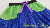 Alien or Photopass inspired sparkle women's running skirt.