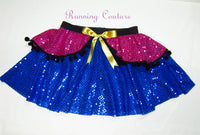 Blue Anna inspired women's sparkle running skirt