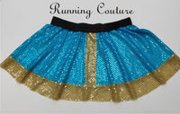 Brave princess inspired women's sparkle running skirt