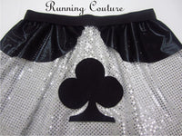 Club card inspired women's sparkle running