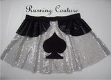 Spade of cards inspired women's sparkle running