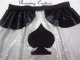 Spade of cards inspired women's sparkle running