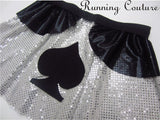 Spade of cards inspired women's sparkle running