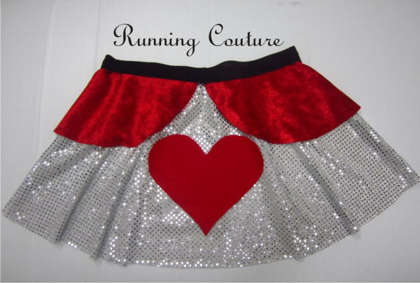 Heart card inspired women's sparkle running