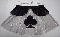 Club card inspired women's sparkle running