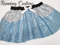 2X/3X Glass slipper princess inspired sparkle women's running skirt