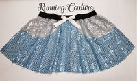 2X/3X Glass slipper princess inspired sparkle women's running skirt