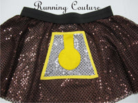 Clock inspired women's sparkle running skirt