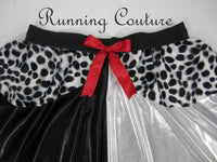 Dalmatian Villain inspired women's metallic/shimmery running skirt