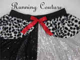 Dalmatian Villain inspired women's sparkle running skirt