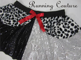 Dalmatian Villain inspired women's sparkle running skirt