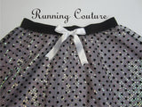 Dalmatian inspired women's sparkle running skirt.