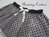 Dalmatian inspired women's sparkle running skirt.