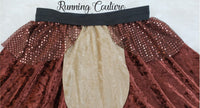 READY TO SHIP Dale chipmunk inspired women's velvet running skirt