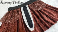 READY TO SHIP Dale chipmunk inspired women's velvet running skirt