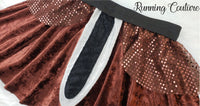 READY TO SHIP Dale chipmunk inspired women's velvet running skirt