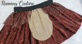 READY TO SHIP Dale chipmunk inspired women's velvet running skirt