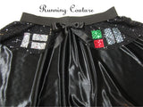 Darth inspired women's metallic/shimmery running skirt