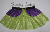 Dopey inspired sparkle women's running skirt