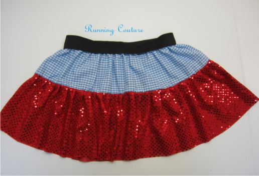 Dorothy inspired women's sparkle women's skirt