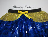 Dory inspired women's sparkle running skirt. Just keep swimming