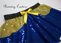 Dory inspired women's sparkle running skirt. Just keep swimming