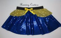 Dory inspired women's sparkle running skirt. Just keep swimming