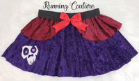 Friends on the other side villain inspired women's velvet running skirt