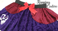 Friends on the other side villain inspired women's velvet running skirt