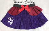 Friends on the other side villain inspired women's velvet running skirt