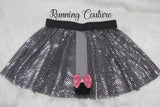 Sad donkey inspired sparkle women's running skirt