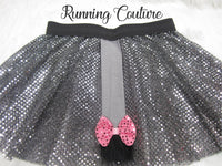 Sad donkey inspired sparkle women's running skirt